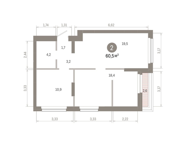 
  Продается 2-комн. квартира, 60.5 м², ЖК Лебедевский квартал, дом 1
. Фото 1.