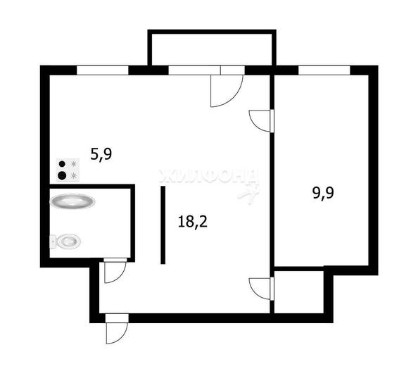 
   Продам 2-комнатную, 40.3 м², Богдана Хмельницкого ул, 14/1

. Фото 23.