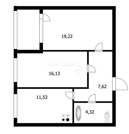 
   Продам 2-комнатную, 60 м², Рябиновая ул, 14/1

. Фото 1.