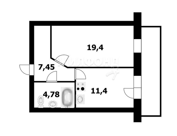 
   Продам 1-комнатную, 41.7 м², Линейная ул, 53/1

. Фото 13.