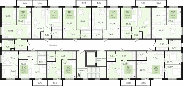 
   Продам 1-комнатную, 44.17 м², Новый парк, II этап дом 2

. Фото 1.