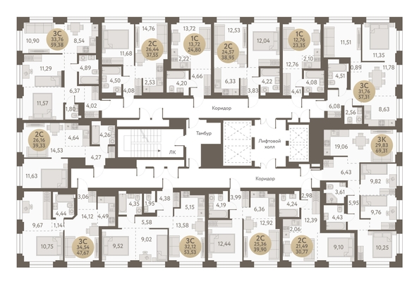 
   Продам 2-комнатную, 38.95 м², Urban-peaks (Городские вершины)

. Фото 1.