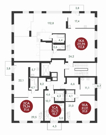 
  Продается студия, 61.58 м², ЖК Скандинавские кварталы, дом 1
. Фото 2.