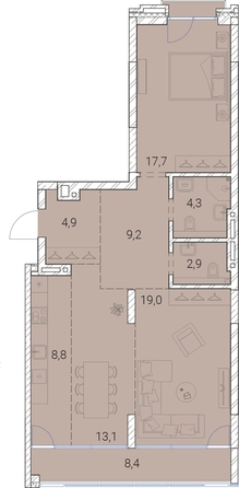 
  Продается 2-комн. квартира, 88.3 м², ЖК Тайм Сквер
. Фото 38.