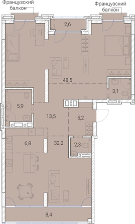 
  Продается 1-комн. квартира, 128.5 м², ЖК Тайм Сквер
. Фото 38.