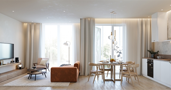 
  Продается 1-комн. квартира, 69.9 м², ЖК Заельцовский New
. Фото 1.
