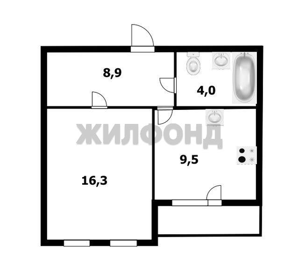 
   Продам 1-комнатную, 38.7 м², Адриена Лежена ул, 19

. Фото 12.