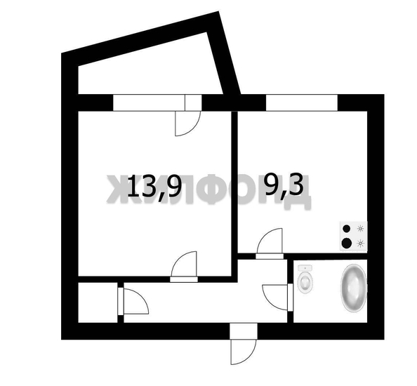 
   Продам 1-комнатную, 33.9 м², Иванова ул, 27

. Фото 19.