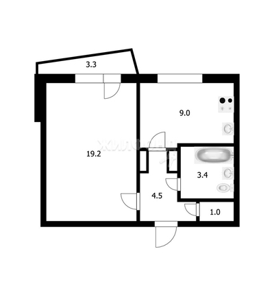 
   Продам 1-комнатную, 37.1 м², 2-й (4 мкр.) кв-л, 206

. Фото 16.