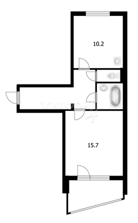 
   Продам 1-комнатную, 36.9 м², Хилокская ул, 1в

. Фото 14.