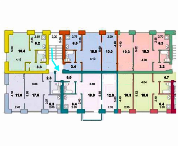 
  Сдам в аренду 2-комнатную квартиру, 44 м², Новосибирск

. Фото 5.