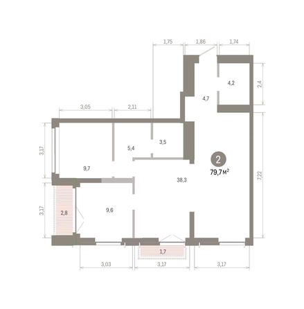 
  Продается 2-комн. квартира 79.69 м², в ЖК Европейский берег, дом 45. Фото 1.