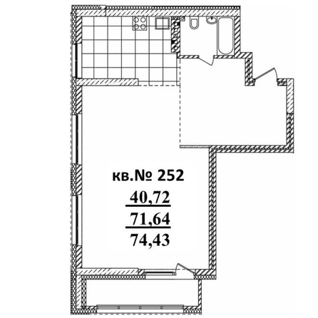 
   Продам 2-комнатную, 77.22 м²,  Римский квартал, 2 очередь

. Фото 1.