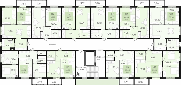 
   Продам 1-комнатную, 38.83 м², Новый парк, II этап дом 2

. Фото 1.