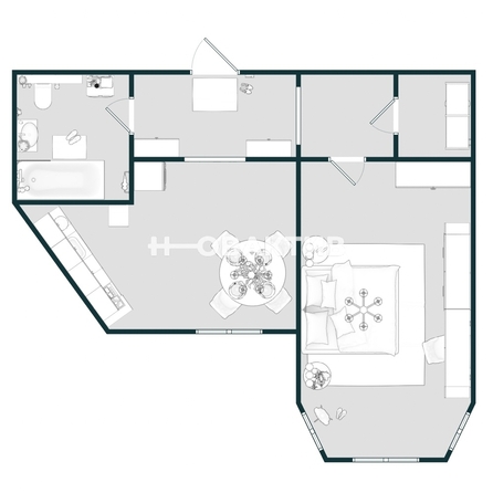 
   Продам 1-комнатную, 54.2 м², 2-й (4 мкр.) кв-л, 233

. Фото 35.