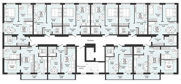 
   Продам 1-комнатную, 44.31 м², Одоевский, дом 4

. Фото 1.