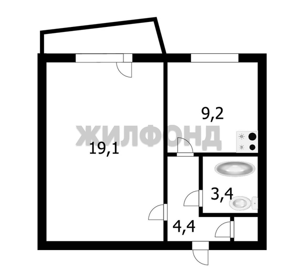 
   Продам 1-комнатную, 38 м², Краснообск, 4

. Фото 18.