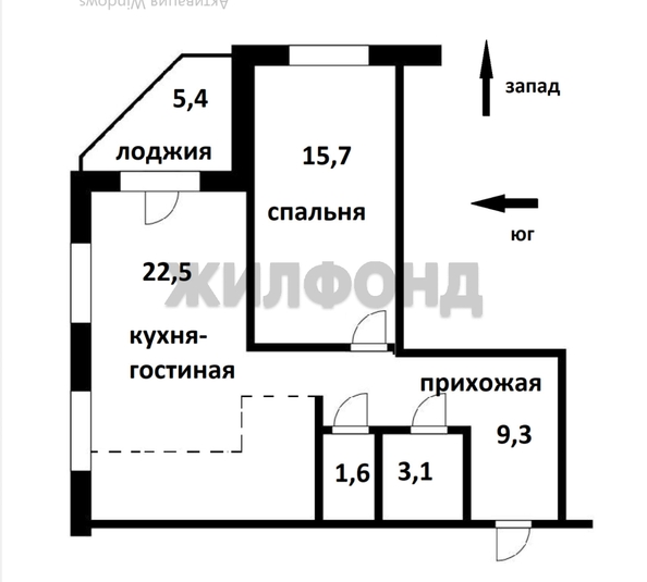 
   Продам 2-комнатную, 57.6 м², Междуреченская ул, 3

. Фото 26.