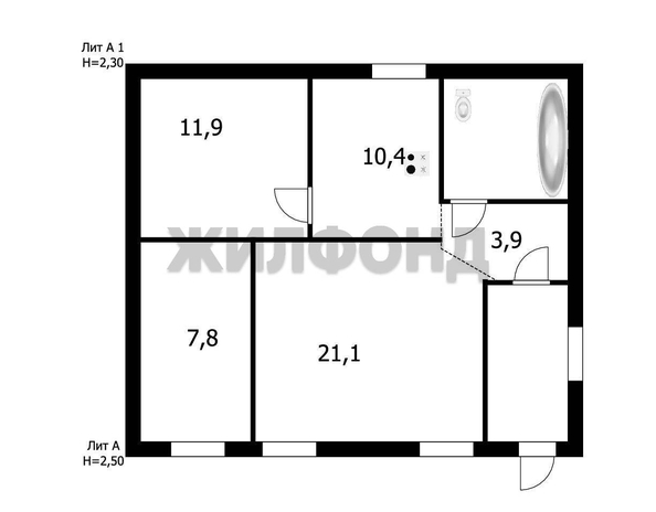 
   Продам дом, 62.6 м², Новосибирск

. Фото 34.