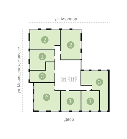 
   Продам студию, 38 м², Авиатор, дом 1-2

. Фото 9.