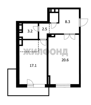 
   Продам 2-комнатную, 52.9 м², Кропоткина ул, 130/6

. Фото 6.