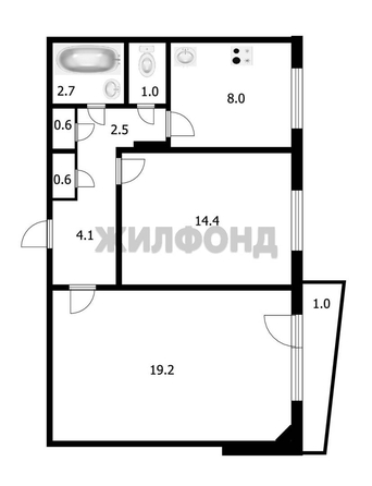 
   Продам 2-комнатную, 53.1 м², 2-й (4 мкр.) кв-л, 202

. Фото 14.