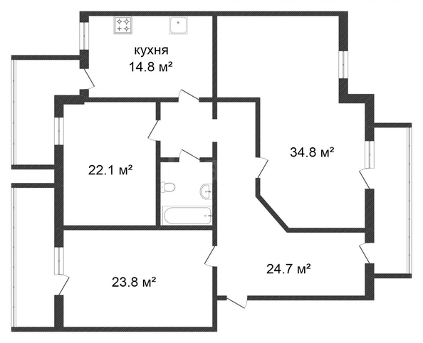 
   Продам 3-комнатную, 138 м², Лермонтова ул, 24

. Фото 7.