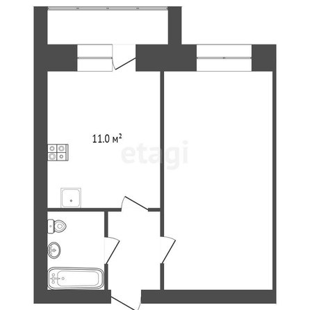 
   Продам 1-комнатную, 35.3 м², Энергетиков (Большие Поля п.) ул, 63к1

. Фото 1.