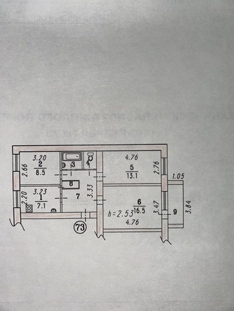 
   Продам 3-комнатную, 58.7 м², Циолковского ул, 6/1

. Фото 3.