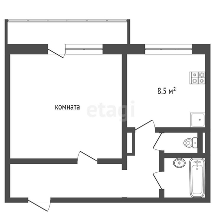 
   Продам 1-комнатную, 40.3 м², Кирова ул, 20

. Фото 1.