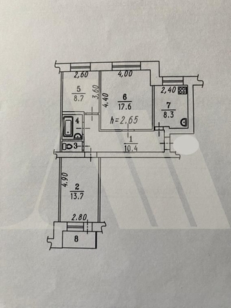 
   Продам 3-комнатную, 62 м², Железнодорожная 3-я ул, 13

. Фото 8.