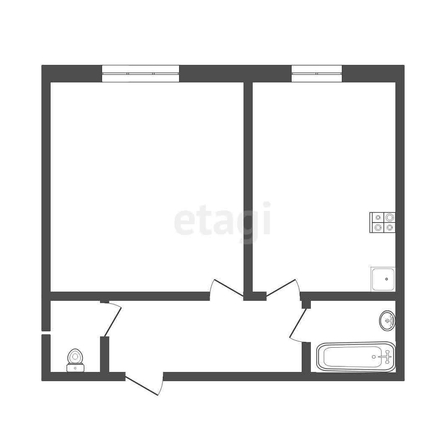 
   Продам 1-комнатную, 34.4 м², Дмитриева ул, 5/3

. Фото 1.