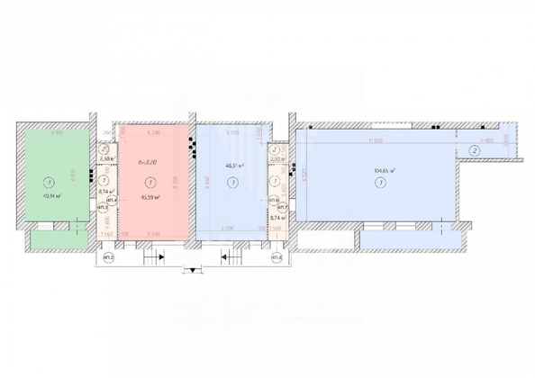 
  Продается универсальное помещение, 46.3 м², Тютчева ул, д. 8
. Фото 3.