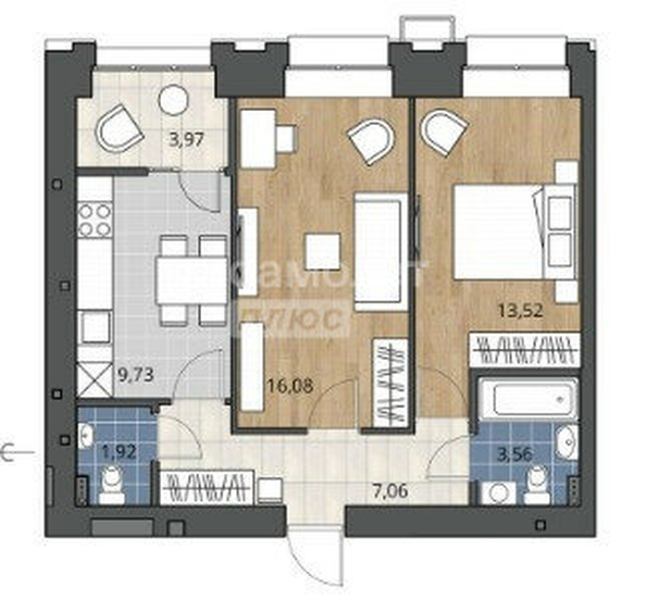 
  Продается 2-комн. квартира, 45 м², ЖК Северное Сияние, этап 3
. Фото 4.