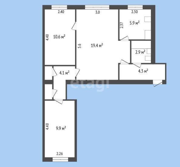 
  Продается 3-комн. квартира, 57 м², 50 лет Профсоюзов ул, д. 57
. Фото 5.