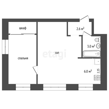 
  Продается 2-комн. квартира, 40.5 м², Ишимская ул, д. 16
. Фото 5.