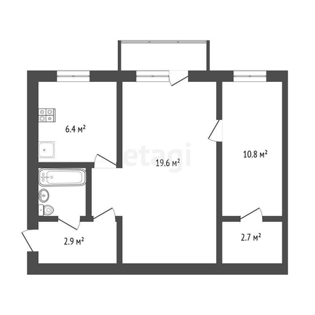 
  Продается 2-комн. квартира, 44.7 м², Северная 27-я ул, д. 88
. Фото 5.