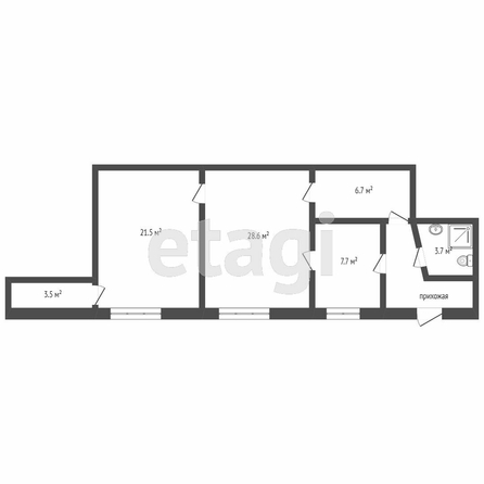
  Продается 3-комн. квартира, 69.8 м², Волго-Донская ул, д. 8к2
. Фото 5.