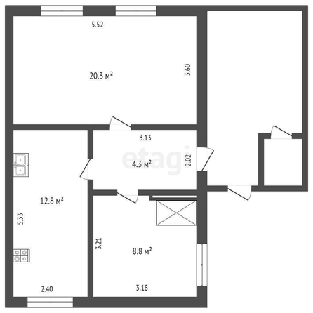 
  Продается 2-комн. квартира, 46.2 м², Степная ул, д. 20
. Фото 5.