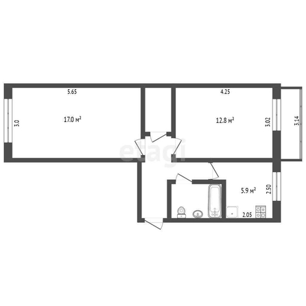 
  Продается 2-комн. квартира, 47.9 м², 50 лет ВЛКСМ ул, д. 4Б
. Фото 5.