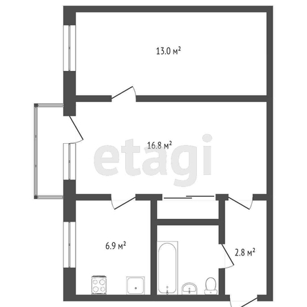 
  Продается 2-комн. квартира, 45.4 м², Северная 27-я ул, д. 86
. Фото 5.