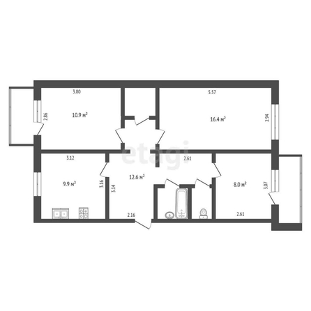 
  Продается 3-комн. квартира, 63.1 м², Майорова ул, д. 38
. Фото 5.