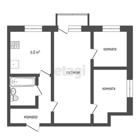 
  Продается 3-комн. квартира, 45 м², Амурская 21-я ул, д. 3
. Фото 5.
