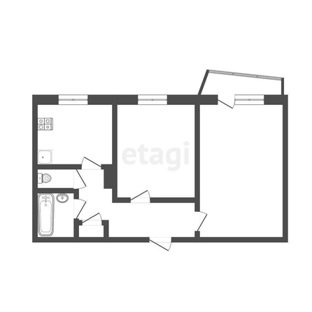 
  Продается 2-комн. квартира, 53.3 м², Иркутская ул, д. 74
. Фото 5.