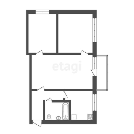 
  Продается 3-комн. квартира, 47.8 м², Коммунальная ул, д. 23
. Фото 5.
