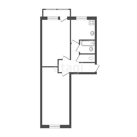 
  Продается 2-комн. квартира, 45 м², Амурская 21-я ул, д. 14В
. Фото 5.