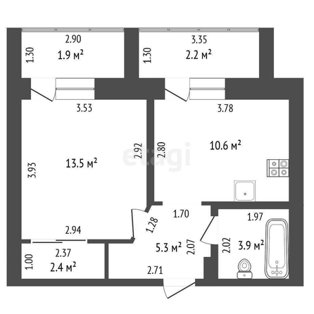 
  Продается 1-комн. квартира, 36 м², Пригородная ул, д. 25к1
. Фото 5.