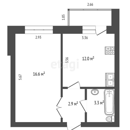
  Продается 1-комн. квартира, 36 м², 22-го партсъезда, д. 6/1
. Фото 5.