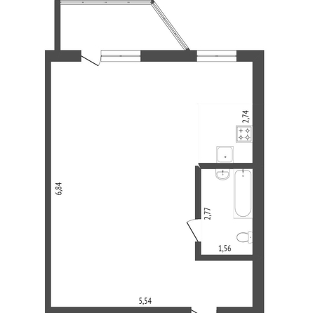 
  Продается студия, 39 м², Харьковская ул, д. 27/1
. Фото 5.