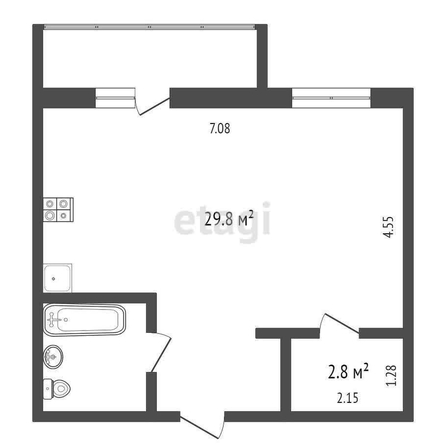 
  Продается студия, 41.6 м², 50 лет Профсоюзов ул, д. 114
. Фото 5.